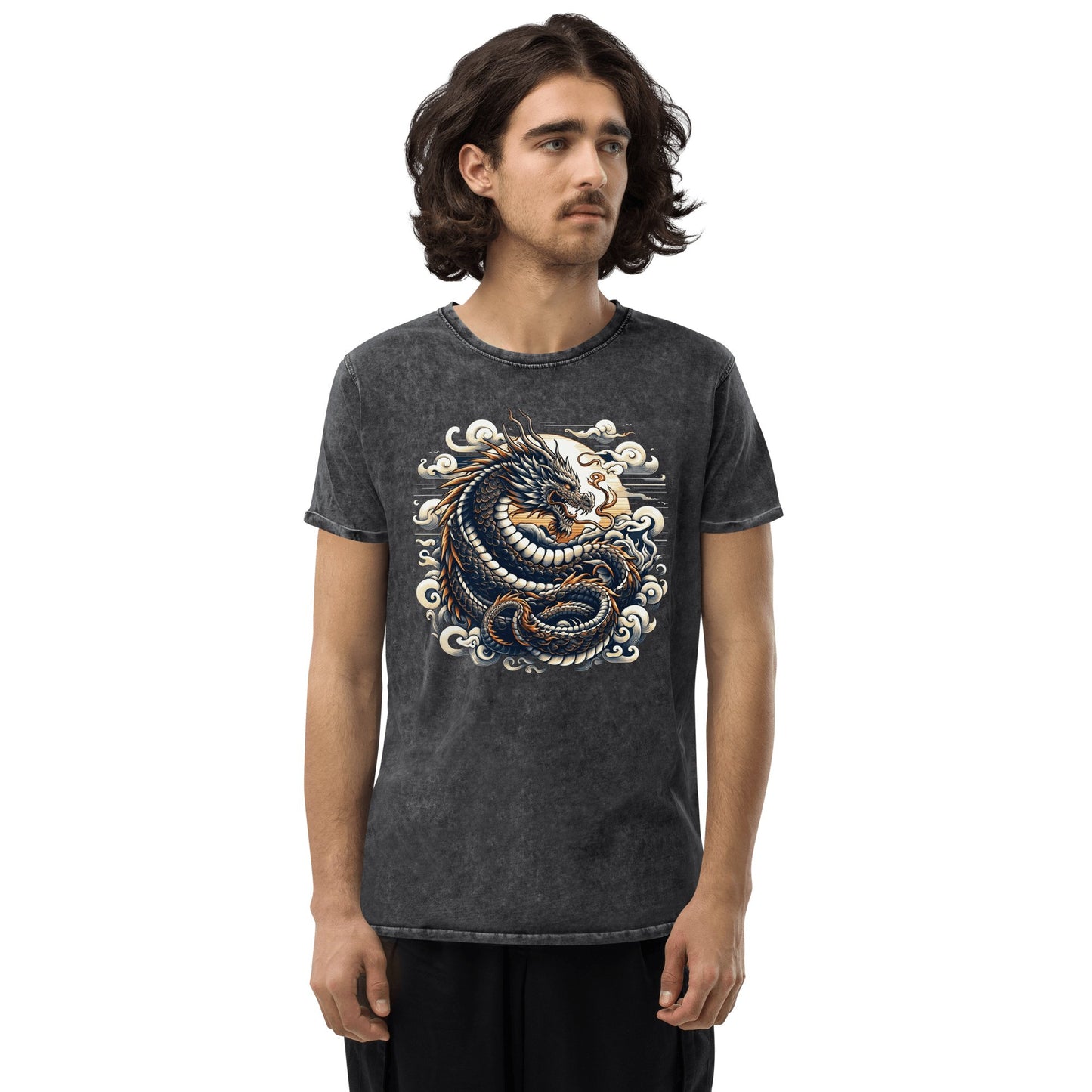 Denim T-Shirt "Drache" - Artexio