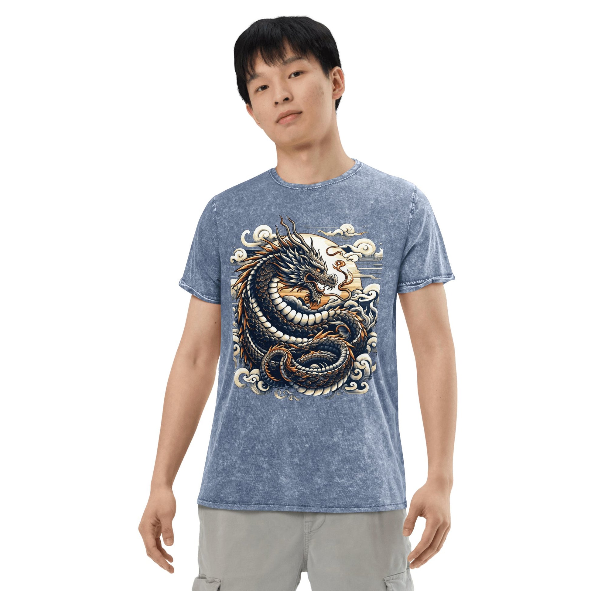 Denim T-Shirt "Drache" - Artexio