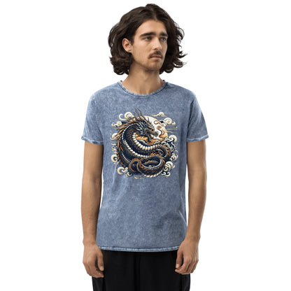 Denim T-Shirt "Drache" - Artexio