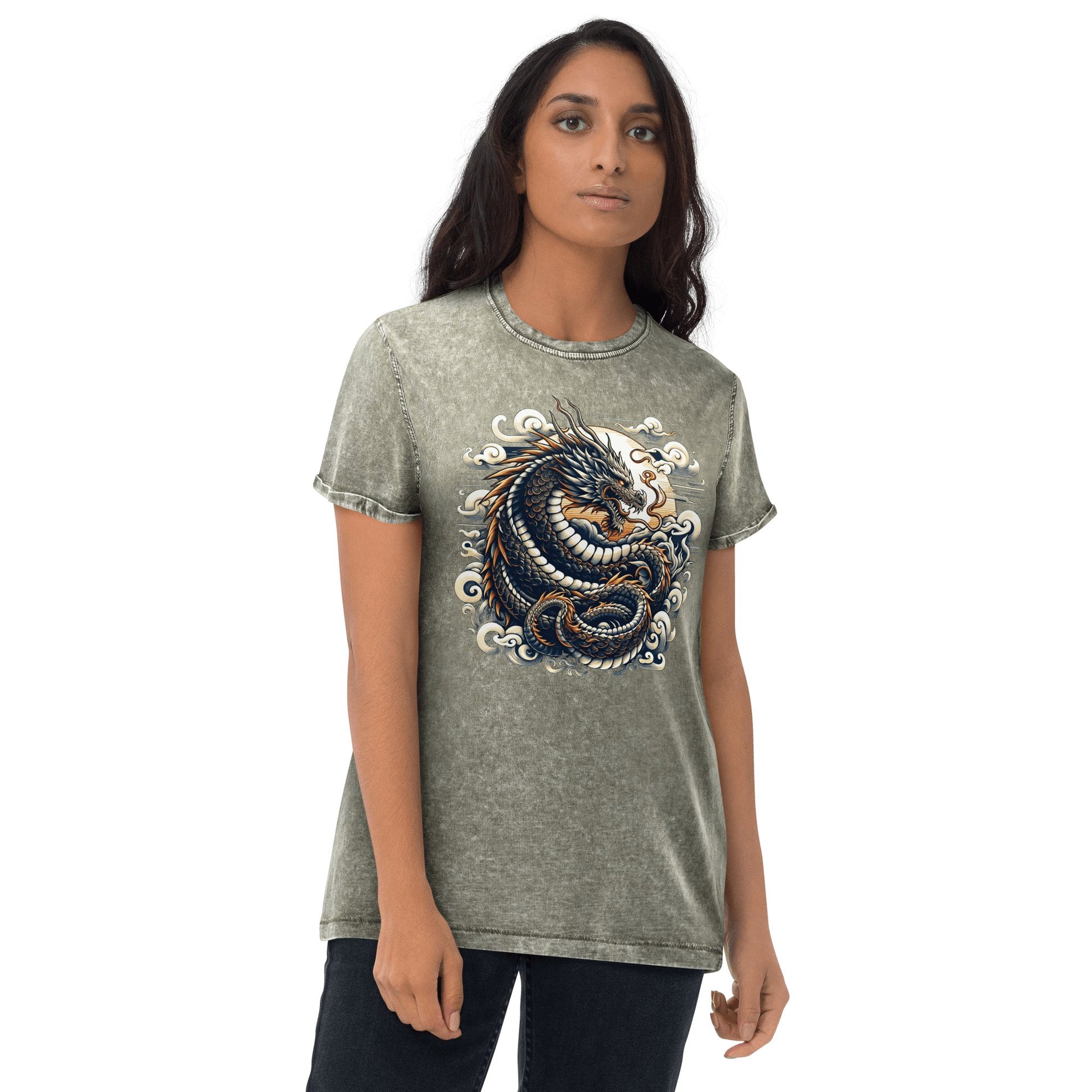 Denim T-Shirt "Drache" - Artexio