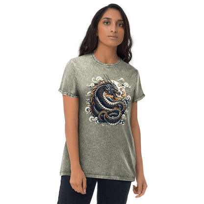 Denim T-Shirt "Drache" - Artexio