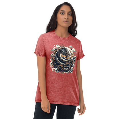 Denim T-Shirt "Drache" - Artexio