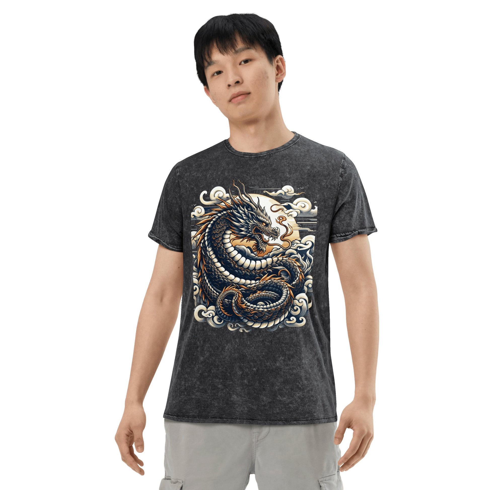 Denim T-Shirt "Drache" - Artexio