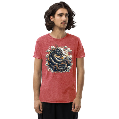 Denim T-Shirt "Drache" - Artexio