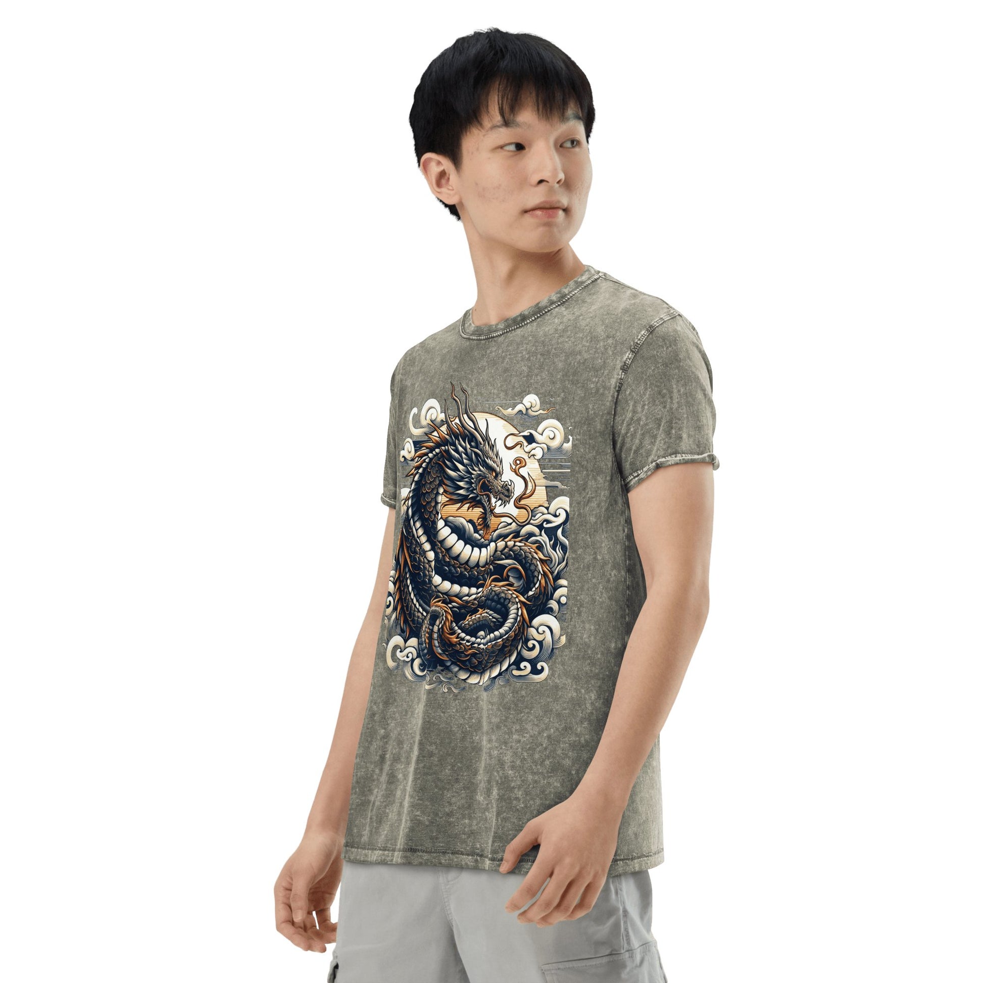 Denim T-Shirt "Drache" - Artexio