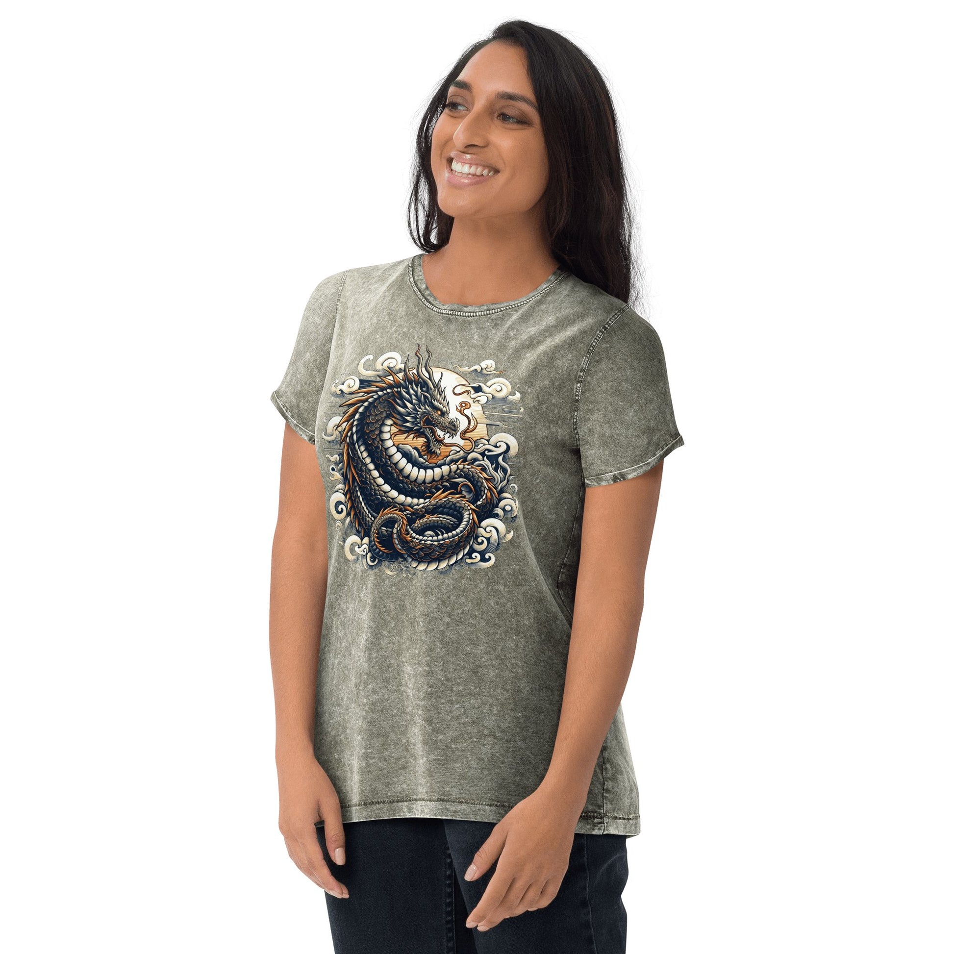 Denim T-Shirt "Drache" - Artexio