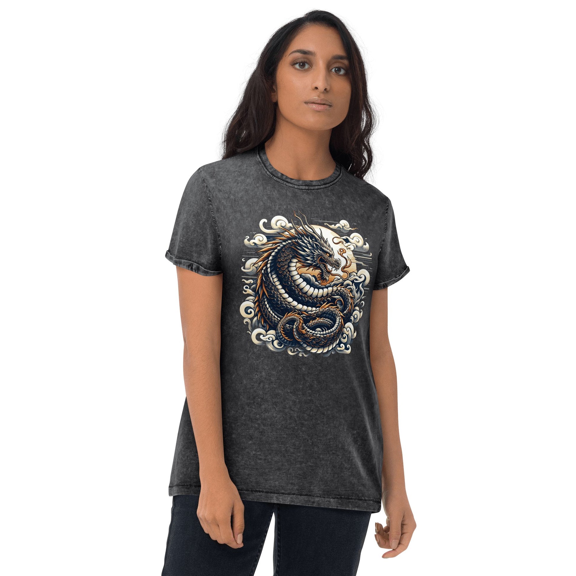 Denim T-Shirt "Drache" - Artexio