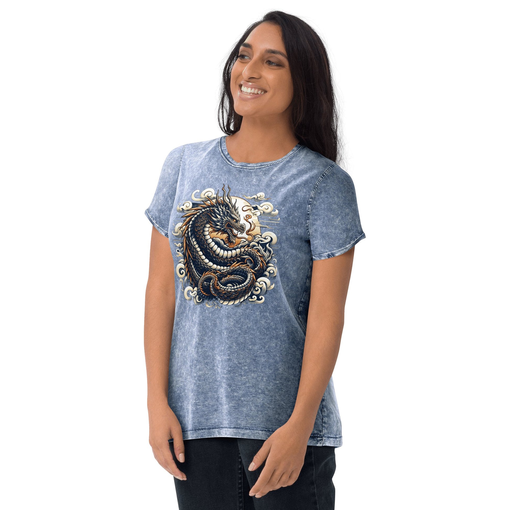 Denim T-Shirt "Drache" - Artexio