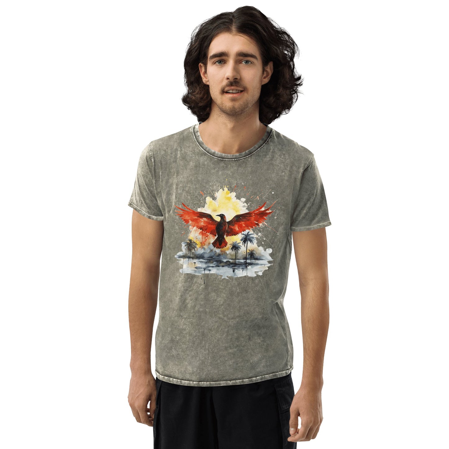 Denim T-Shirt "Firebird" - Artexio