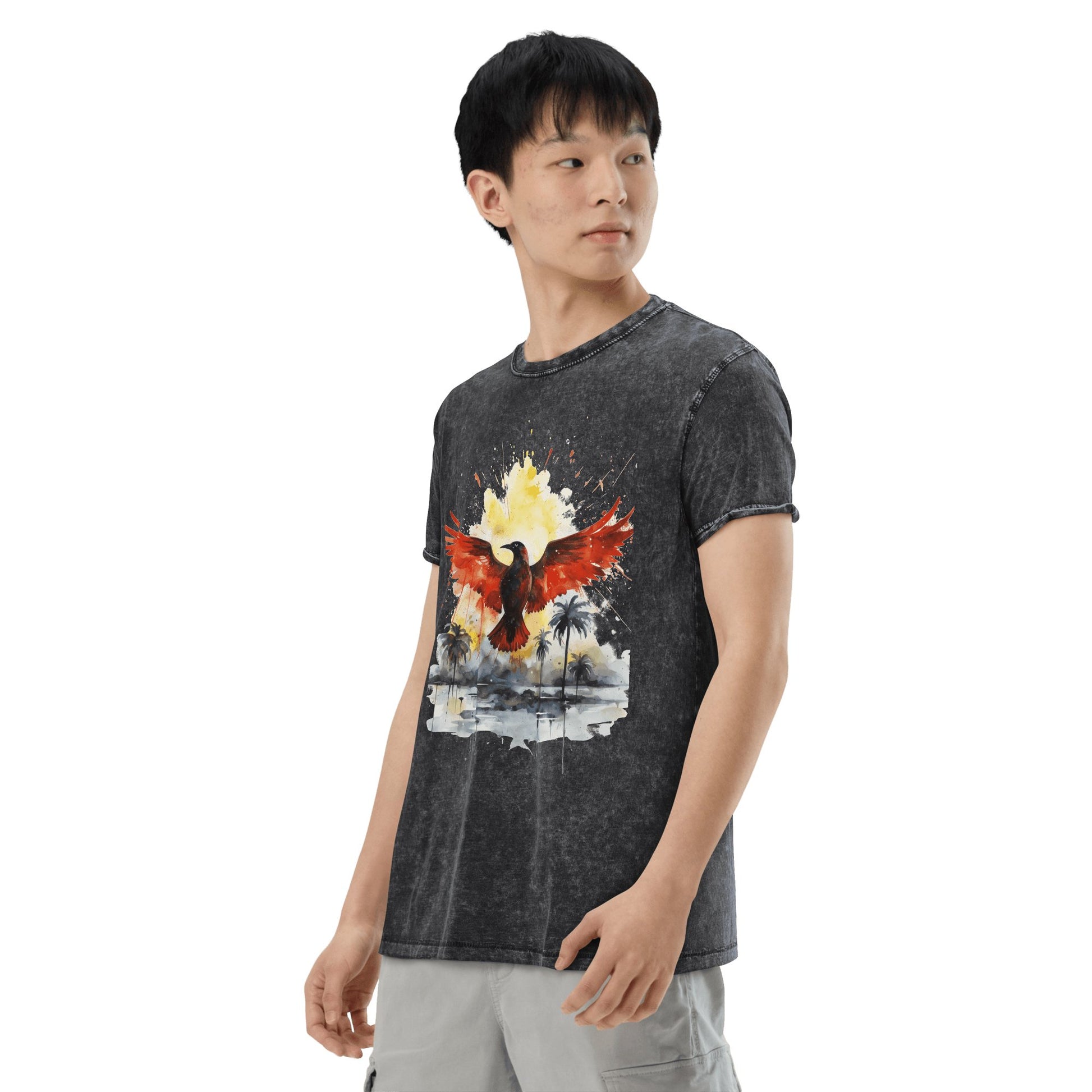 Denim T-Shirt "Firebird" - Artexio