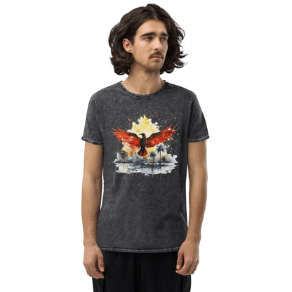 Denim T-Shirt "Firebird" - Artexio