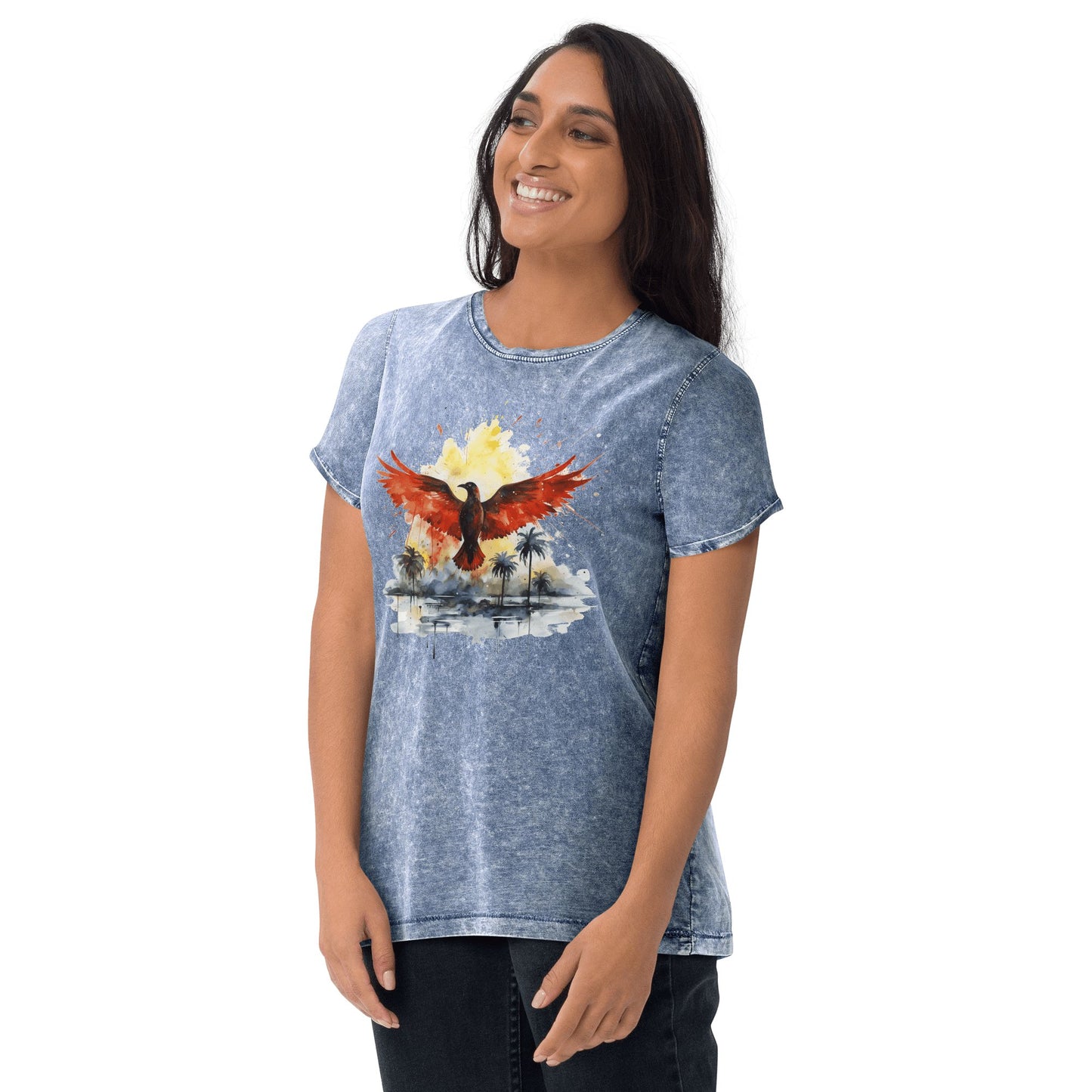 Denim T-Shirt "Firebird" - Artexio