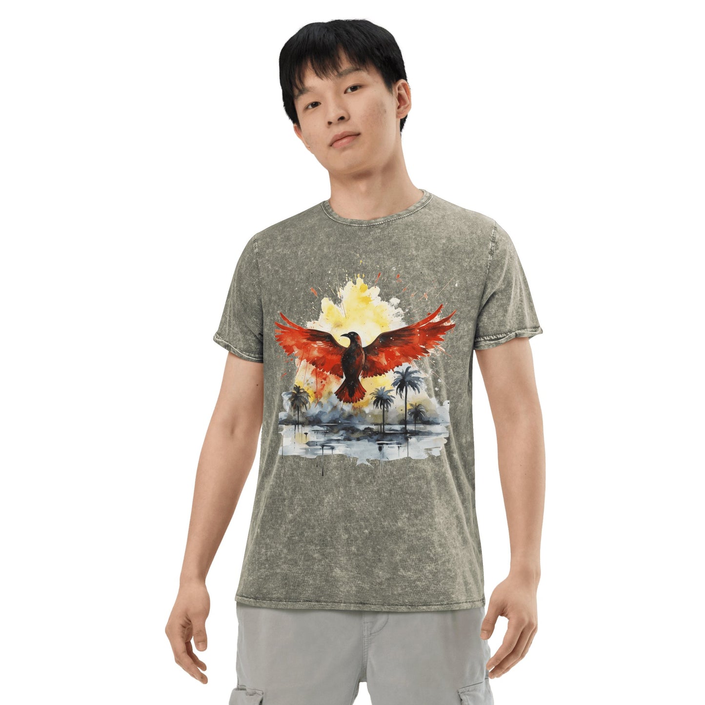 Denim T-Shirt "Firebird" - Artexio