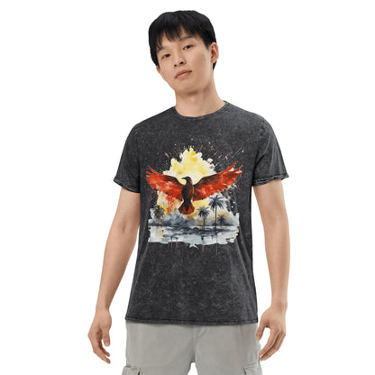 Denim T-Shirt "Firebird" - Artexio