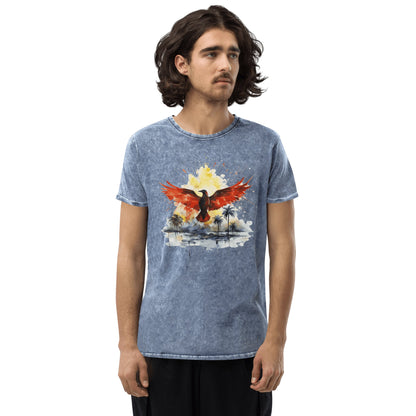 Denim T-Shirt "Firebird" - Artexio