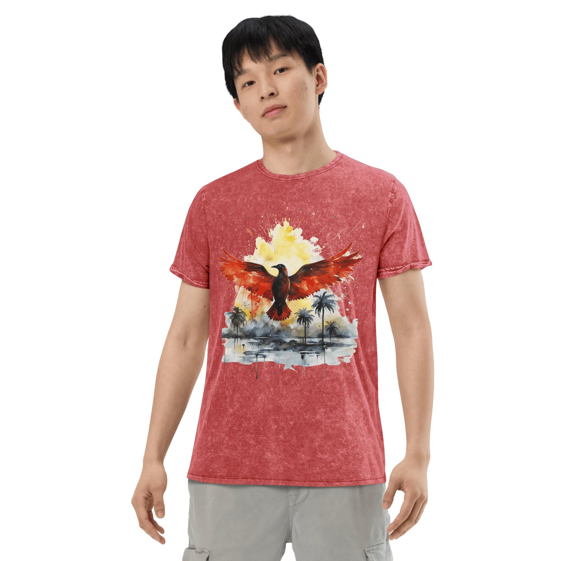 Denim T-Shirt "Firebird" - Artexio