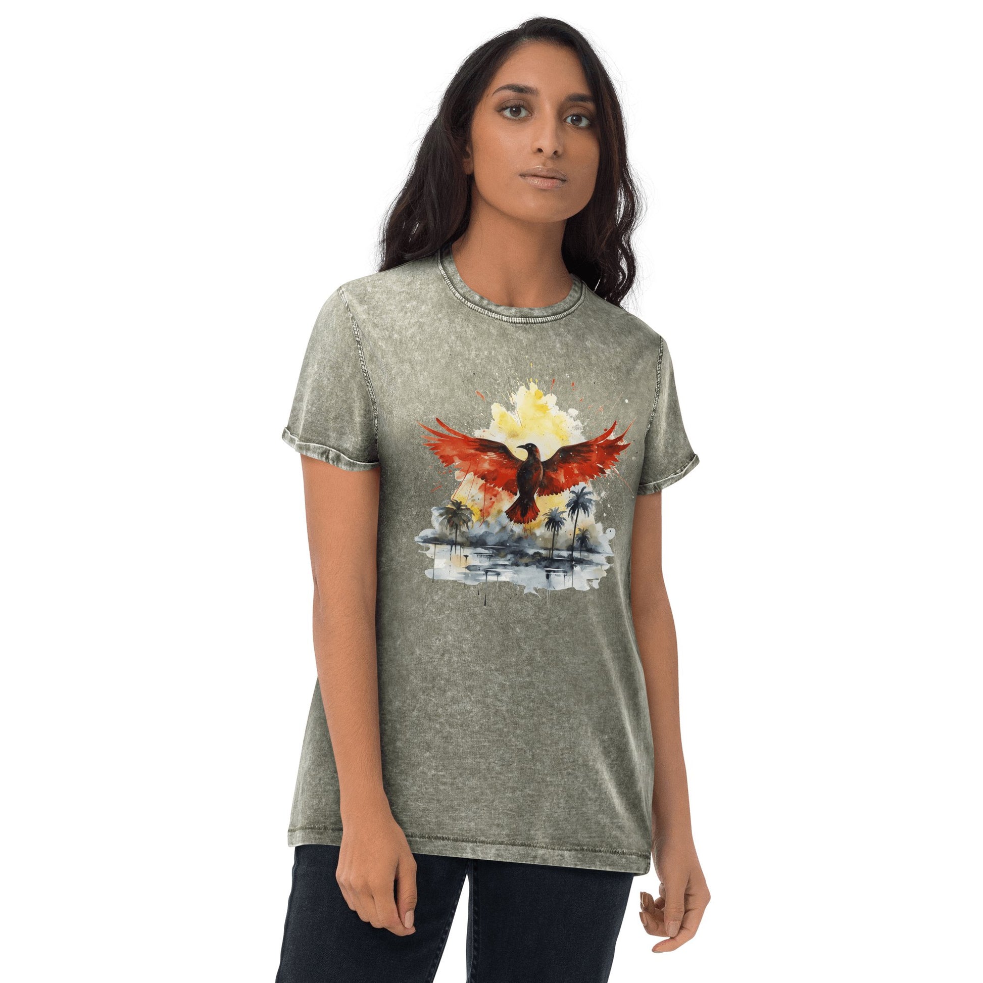 Denim T-Shirt "Firebird" - Artexio