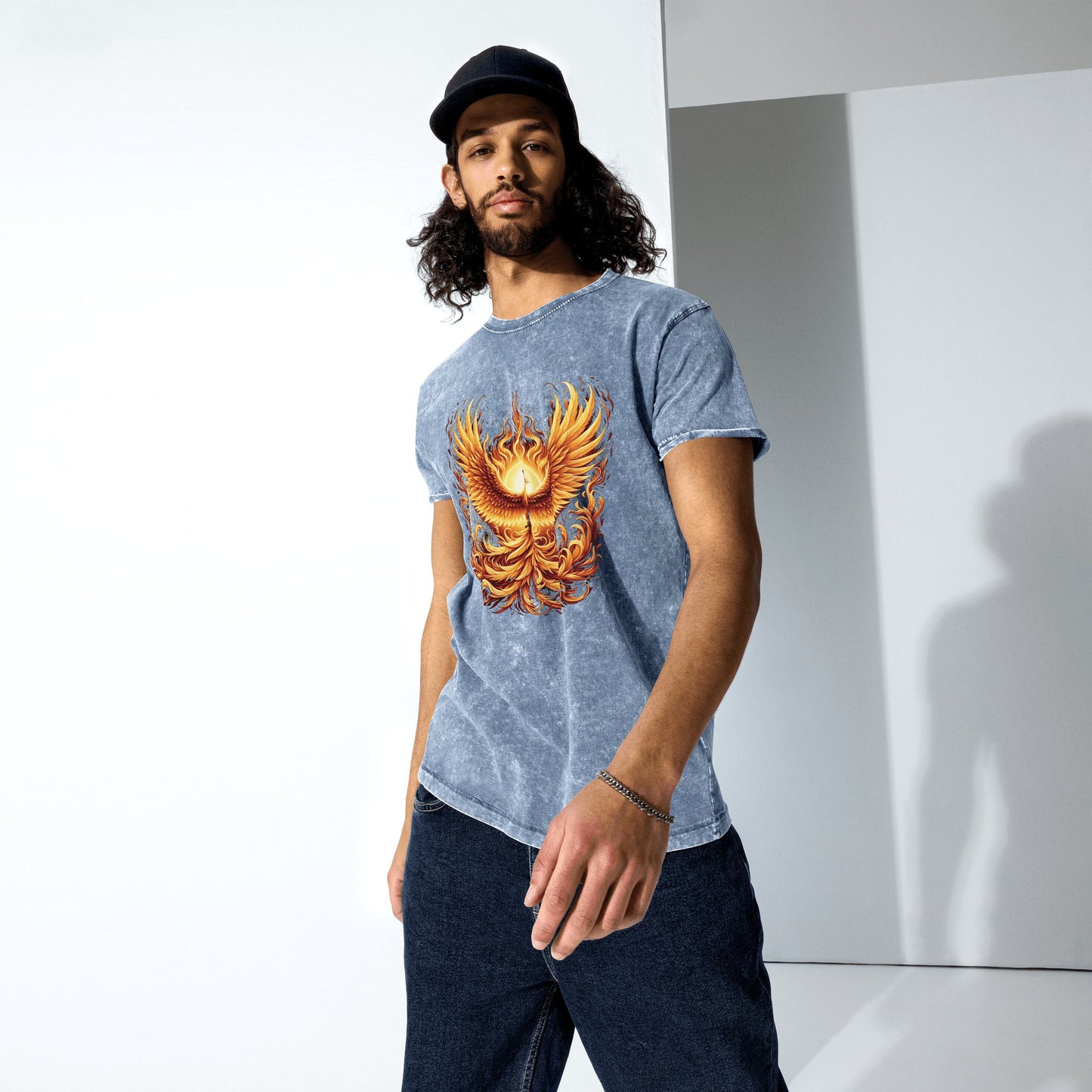 Denim T-Shirt "Phoenix" - Artexio