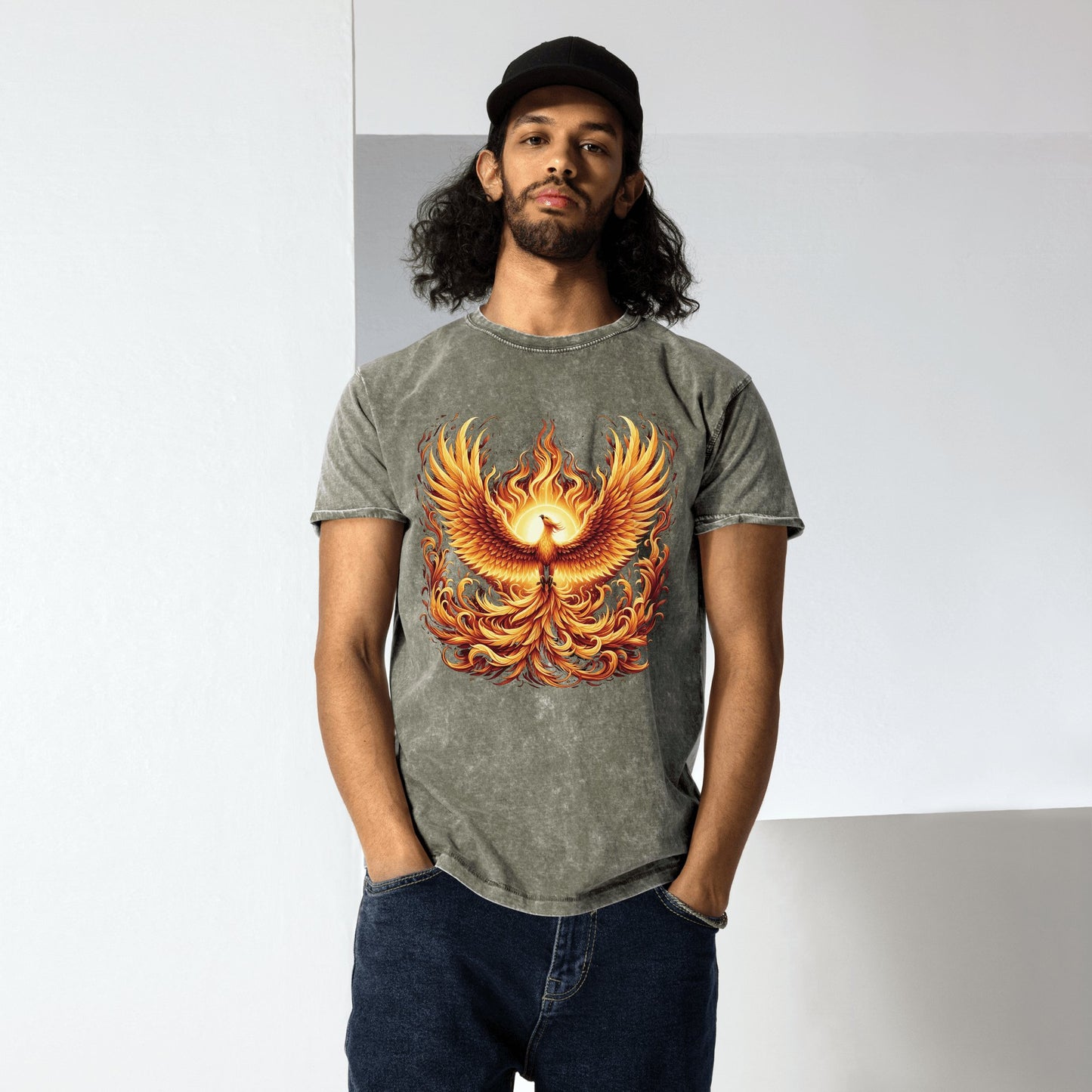 Denim T-Shirt "Phoenix" - Artexio