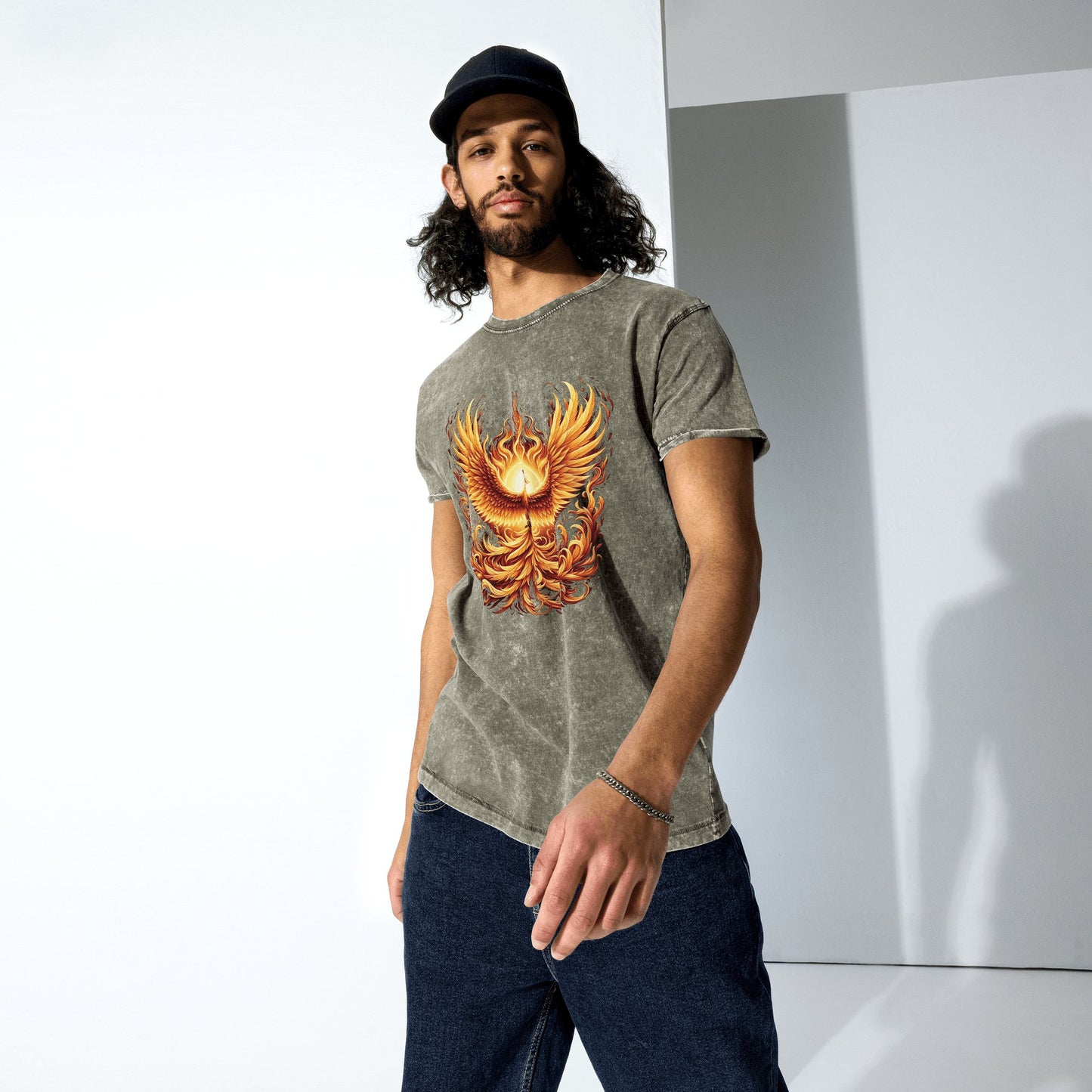 Denim T-Shirt "Phoenix" - Artexio