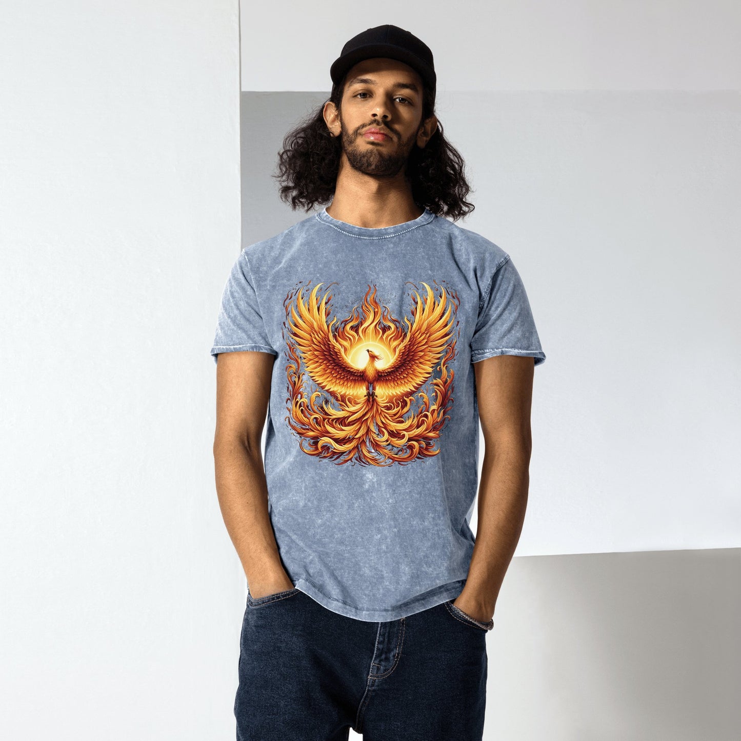 Denim T-Shirt "Phoenix" - Artexio