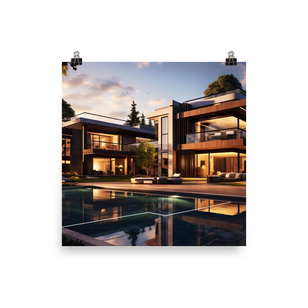 Fotopapier Poster "Modern Mansion" - Artexio