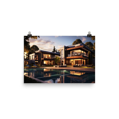 Fotopapier Poster "Modern Mansion" - Artexio