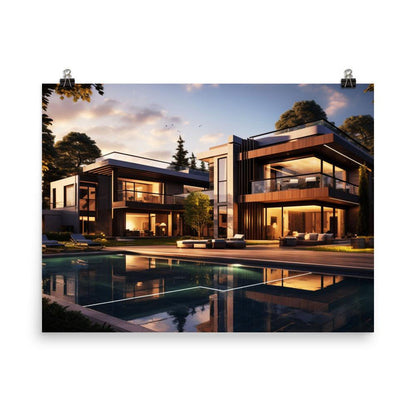 Fotopapier Poster "Modern Mansion" - Artexio