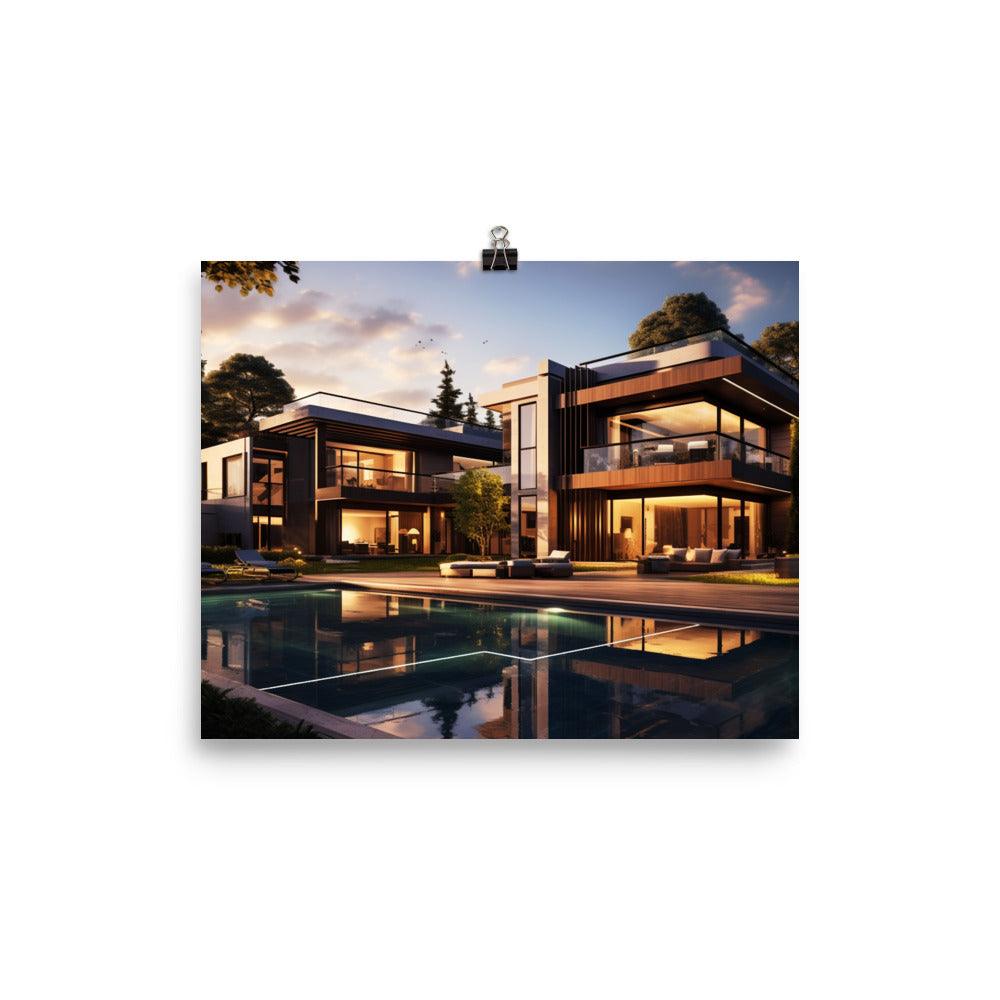 Fotopapier Poster "Modern Mansion" - Artexio