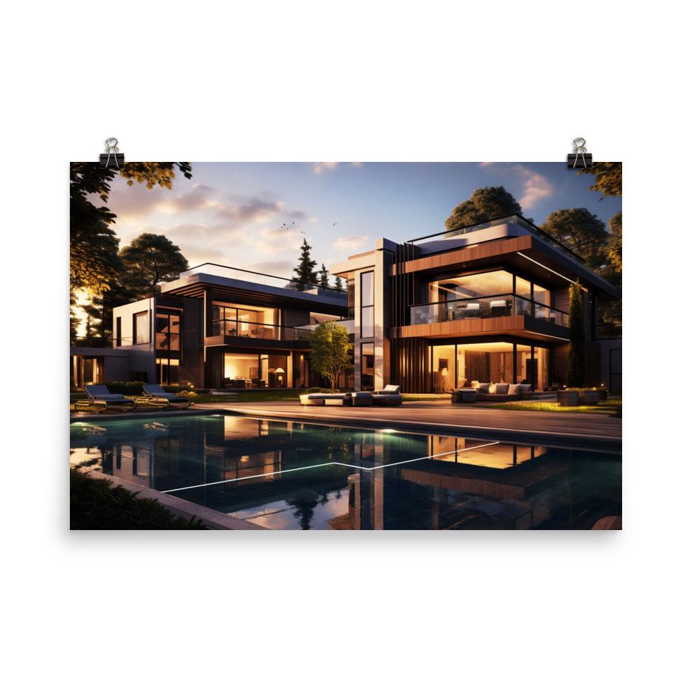 Fotopapier Poster "Modern Mansion" - Artexio