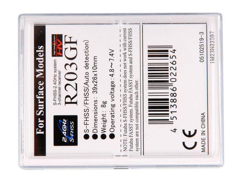 Futaba R203GF Empfänger 2,4 GHz FH/S