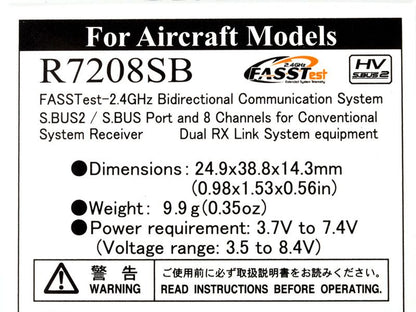 Futaba R7208SB Empfänger 2,4GHz FASSTest Dual RX Link