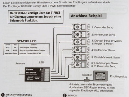 Futaba T6L Sport 6-Kanal  Combo (2.4GHz / R3106GF) 2.4GHz RC Sender + Empfänger_Artexio