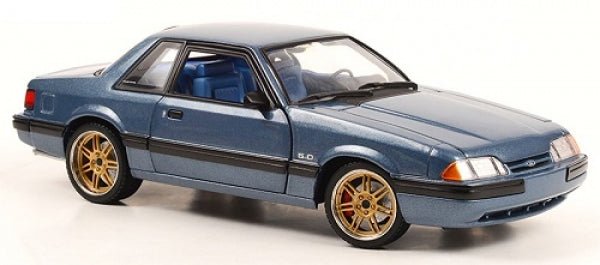 GMP/ACME Ford Mustang 5.0 LX Detroit Speed, Inc. 1989 - Medium Shadow Blue with Custom 7 - Spoke Wheels 1:18 - Artexio