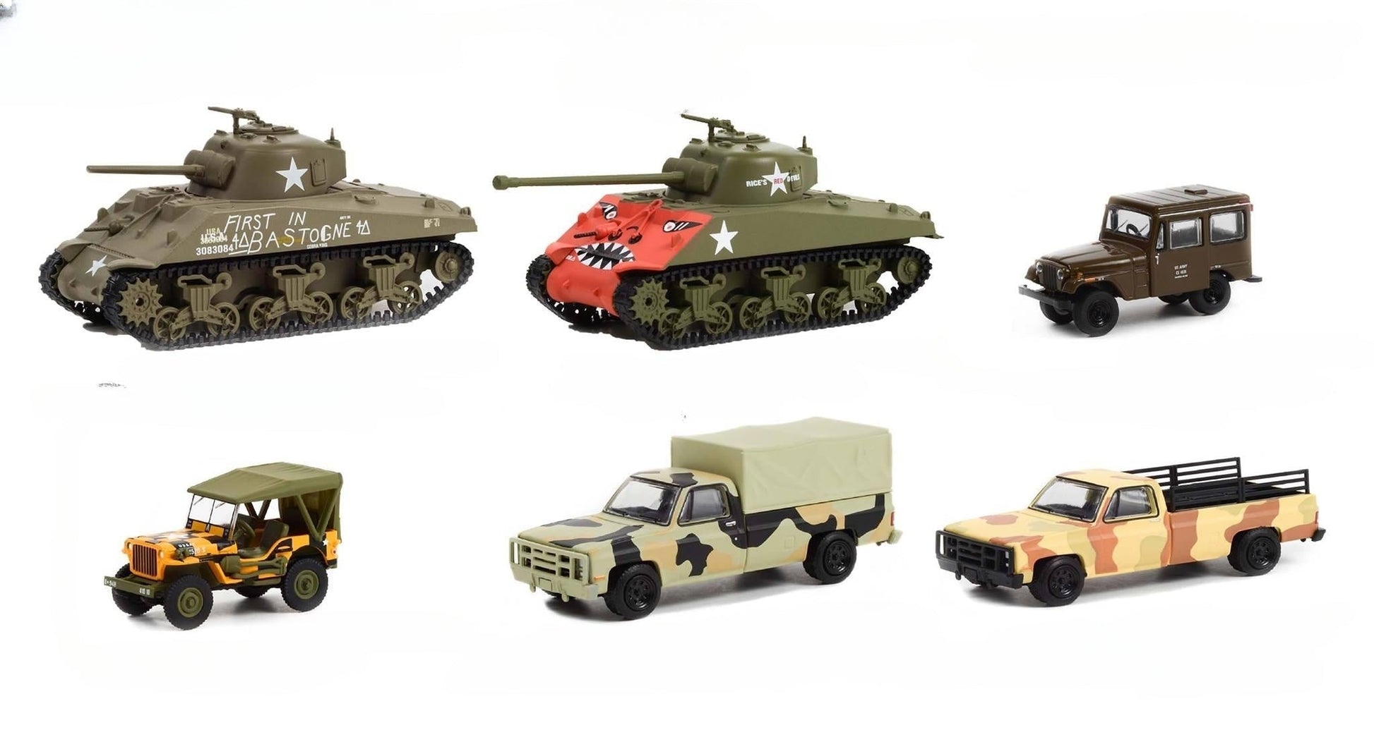 Greenlight Battalion 64 Series 1 (Set mit 6 Modellwagen) 1:64 Modelle