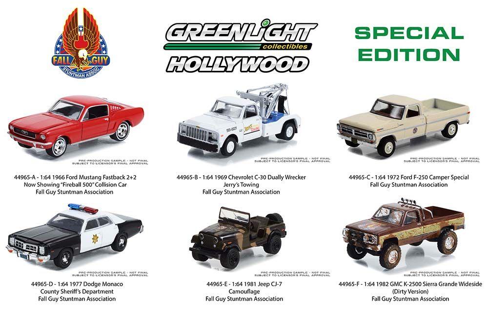 Greenlight Hollywood Special Edition - Fall Guy Stuntman Association (6 Modellwagen) 1:64 Modell - Artexio