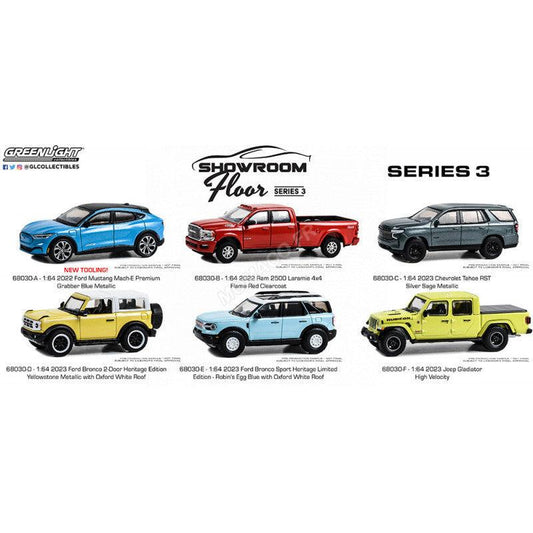 Greenlight Showroom Floor Series 3 (Set mit 6 Modellwagen) 1:64 Modelle - Artexio