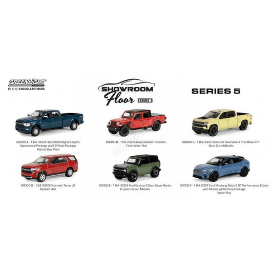 Greenlight Showroom Floor Series 5 (Set mit 6 Modellwagen) 1:64 Modelle - Artexio