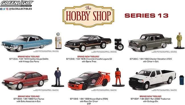 Greenlight The Hobby Shop Series 13 (Set mit 6 Modellwagen) 1:64 Modelle - Artexio