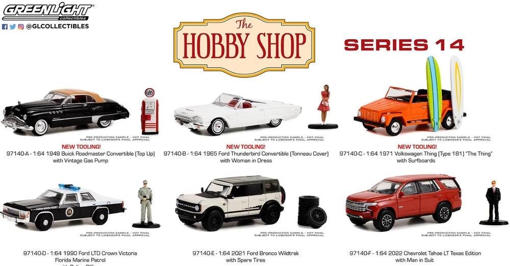 Greenlight The Hobby Shop Series 14 (Set mit 6 Modellwagen) 1:64 Modelle - Artexio