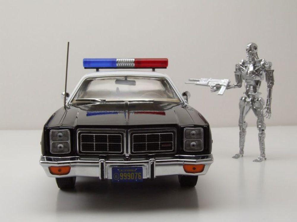 Greenlight The Terminator (1984) - 1977 Dodge Monaco Metropolitan Police with T - Endoskeleton Figure 1:18 Modell - Artexio