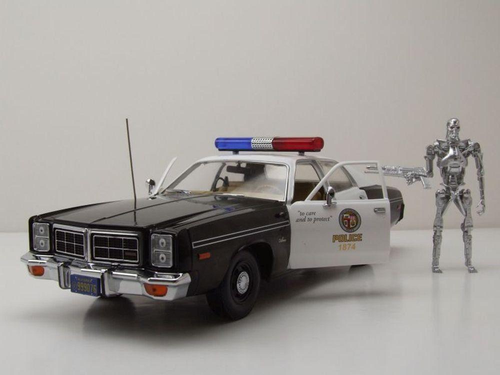 Greenlight The Terminator (1984) - 1977 Dodge Monaco Metropolitan Police with T - Endoskeleton Figure 1:18 Modell - Artexio