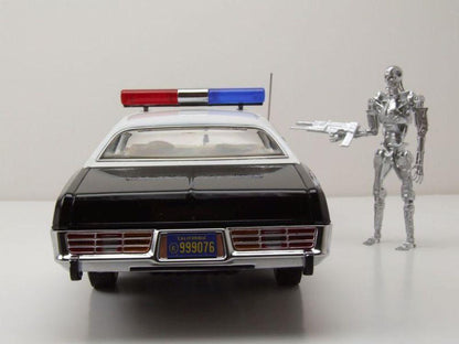 Greenlight The Terminator (1984) - 1977 Dodge Monaco Metropolitan Police with T - Endoskeleton Figure 1:18 Modell - Artexio