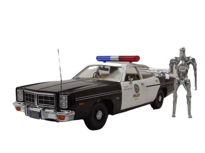 Greenlight The Terminator (1984) - 1977 Dodge Monaco Metropolitan Police with T - Endoskeleton Figure 1:18 Modell - Artexio