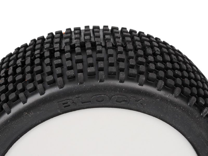 GRP 1:8 Buggy Komplettrad M20 BLOCK Felgendesign weiß in N25 Natural Compound Super Soft