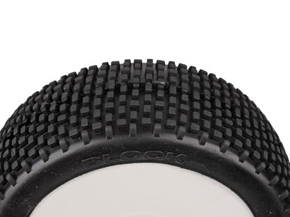 GRP 1:8 Buggy Komplettrad M20 BLOCK Felgendesign weiß in N35 Natural Compound Soft