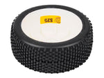 GRP 1:8 Buggy Komplettrad M20 BLOCK Felgendesign weiß in S25 Synthetic Compound Super Soft