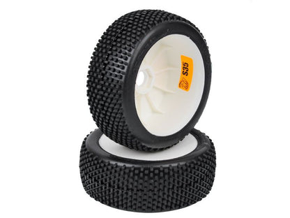 GRP 1:8 Buggy Komplettrad M20 BLOCK Felgendesign weiß in S35 Synthetic Compound Soft