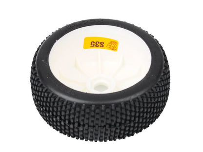 GRP 1:8 Buggy Komplettrad M20 BLOCK Felgendesign weiß in S35 Synthetic Compound Soft