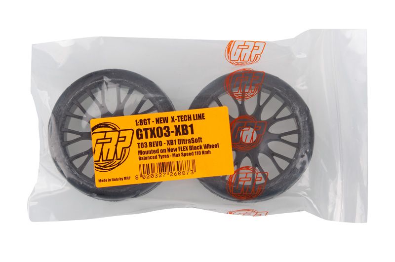 GRP 1:8 GT XB1 Profil T03 REVO Komplettrad Ultra Soft schwarz